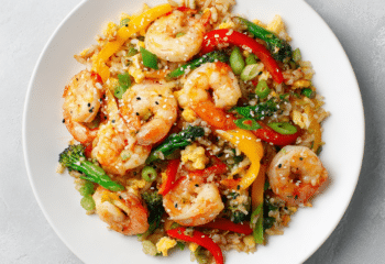 Sauteed Shrimp Stir Fry Bowl
