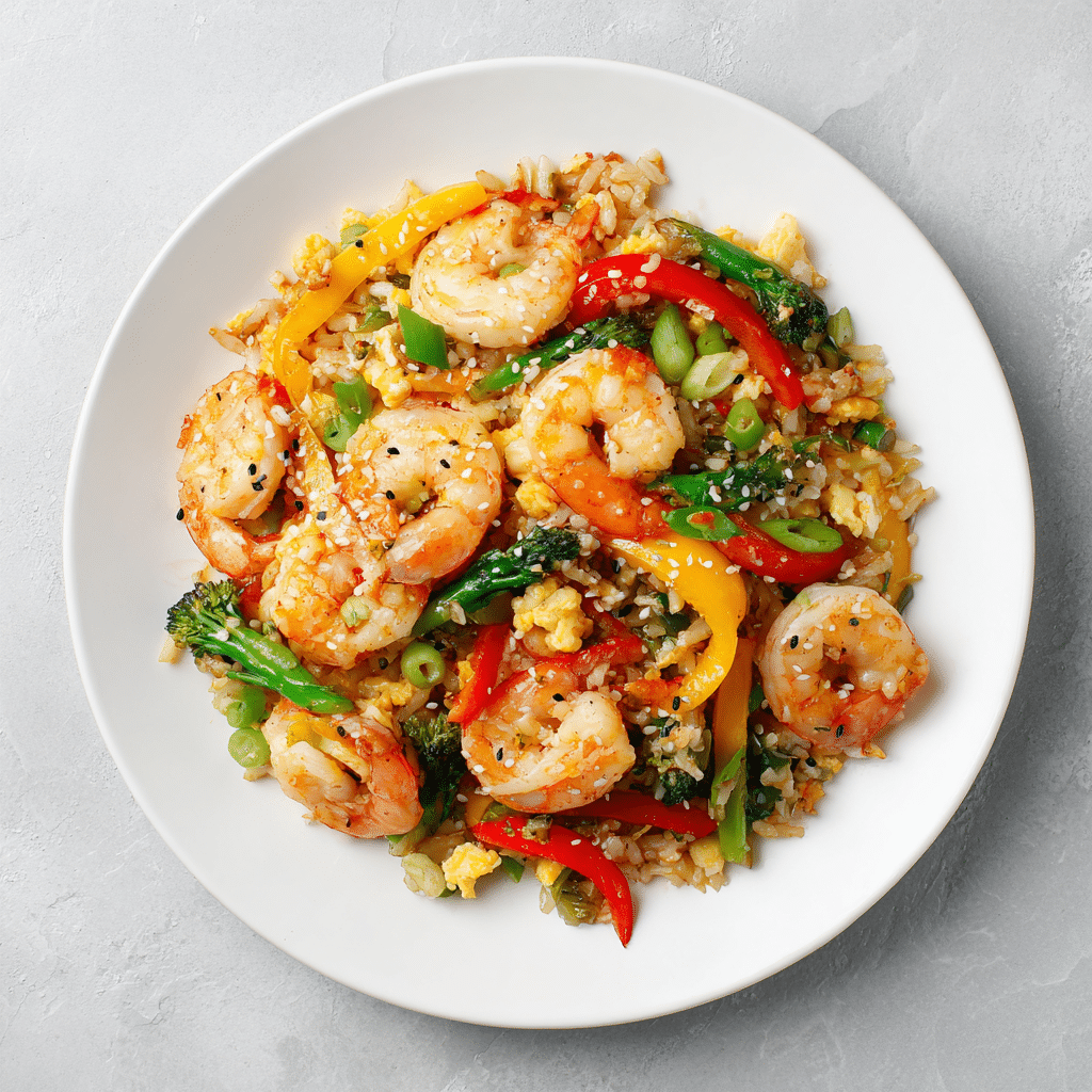 Sauteed Shrimp Stir Fry Bowl