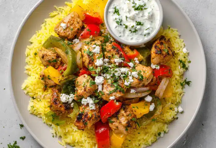 Mediterranean Chicken Kebab Bowl