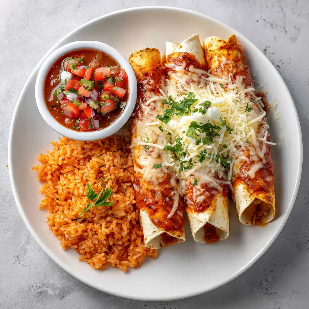 Shredded Chicken Enchiladas Rojas