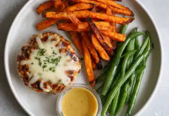 Turkey Burger with Sweet Potato Fries