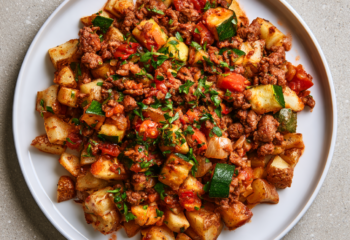 Italian Ground Beef Veggie Skillet