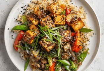 Tofu Stir Fry with Fried Rice Tofu Stir Fry with Fried Rice